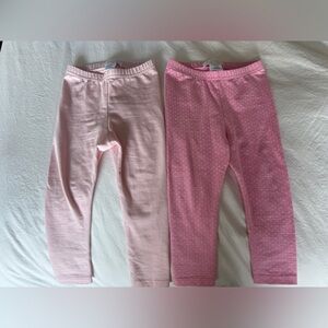 The Beaufort Bonnet Company Set of 2 Pink Polka Dot & Pale Pink Leggings